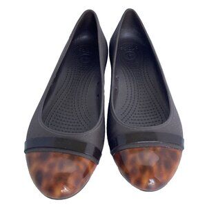CROCS Black and Brown Flats